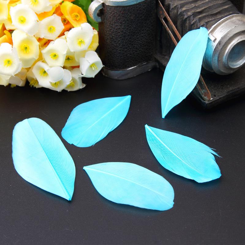 50Pcs26 Color Diy Jewelry Accessories Feather Color Floating Head Feather Goose Feather Craft Decorative Material