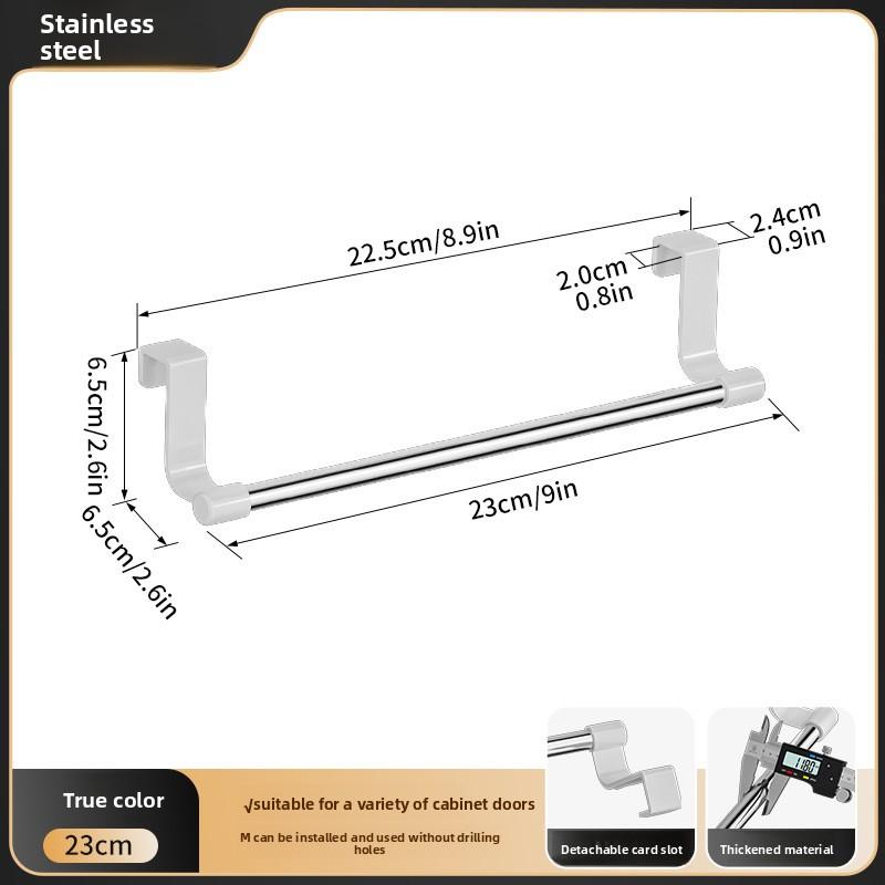 

Навесная кухонная полка для полотенец – Компактный держатель для посудных тряпок, Установка без сверления, Организация ручных полотенец и посудных тряпок, Полки для полотенец [silver 23CM]
