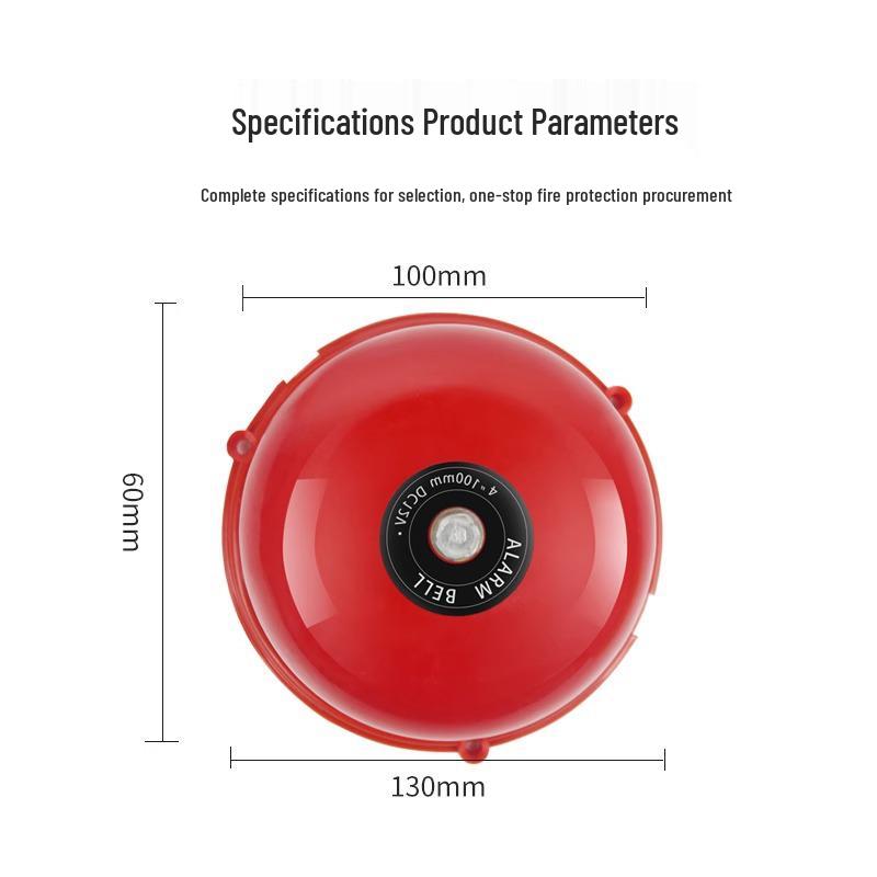220V Electric Fire Alarm Bell with Manual Emergency Button