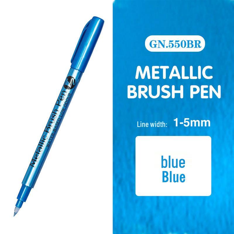 Guangna GN550 Gold & Silver Paint Pen for DIY Photo Albums & Black Cardstock Highlighting.