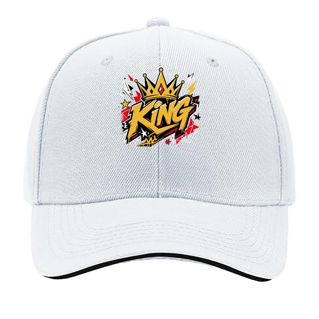 Royal Crown Street Graffiti Emblem D Sandwich Baseball Cap Sun Cap Outdoor Workouts Hat