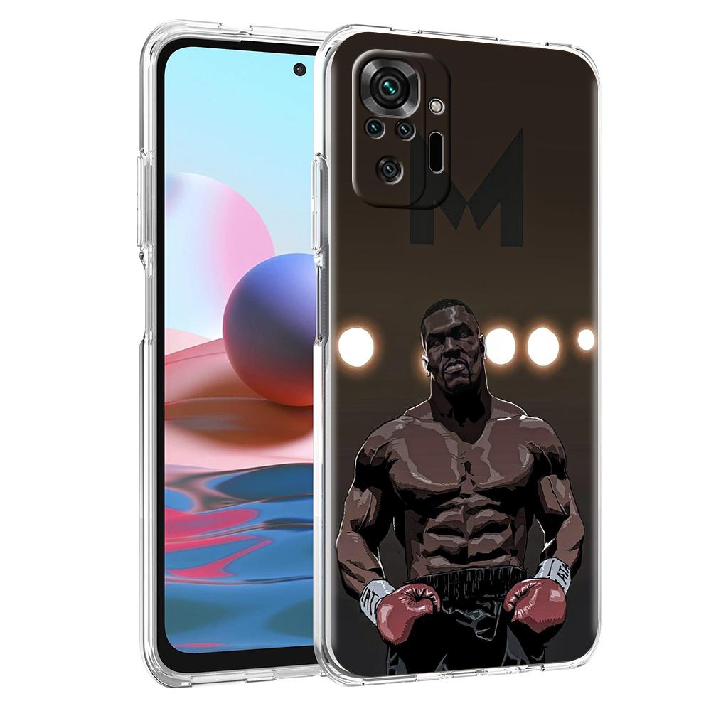 Mike Tyson Boxer Phone Case For Xiaomi Redmi Note 12 4G 11 10 Pro 5G 10C 10S 9S 9 9T 8T 9C 9A 8 8A 7 K50 K40 Gaming Clear Cover