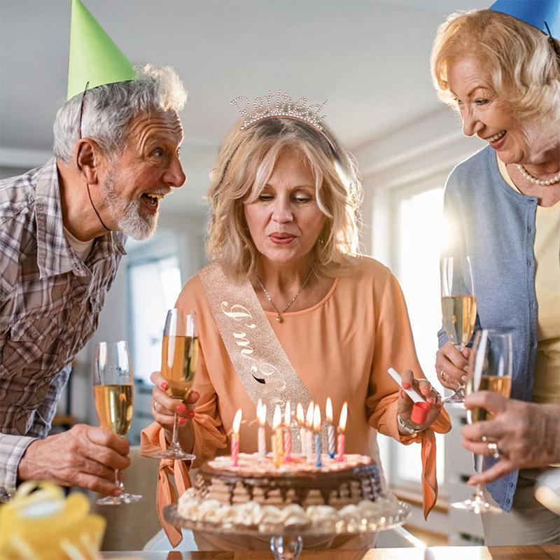 Europäisch-Amerikanisches Strass 'Retire' Stirnband - Damen Ruhestandsparty Haarschmuck