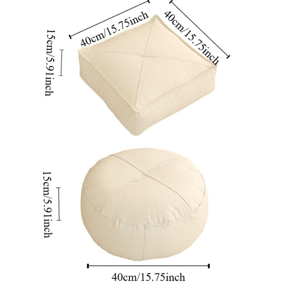 PU Leather Floor Cushion Square/Round Pouf Practical Tatami Sitting Mat  Bay Window