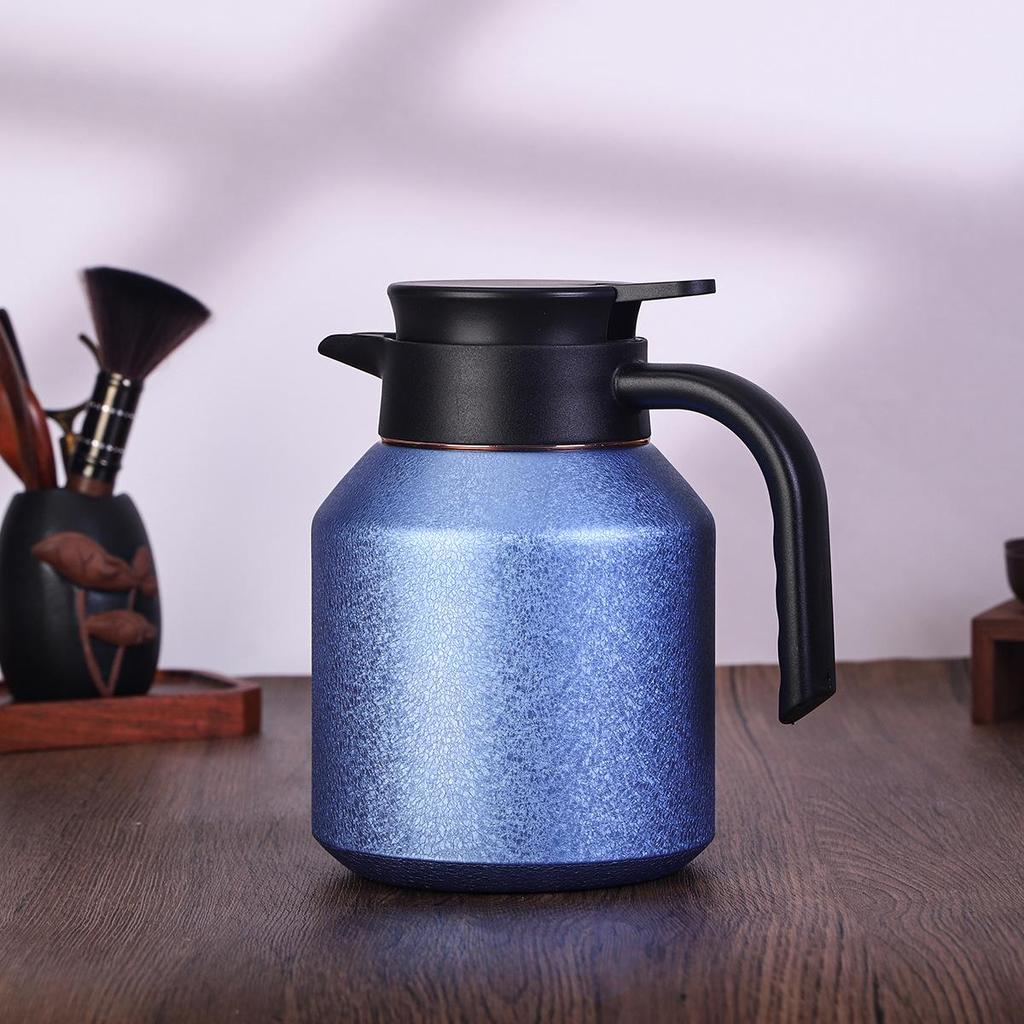 Ice Flower Titanium Handle Stewing Teapot 316 Stainless Steel - Large Capacity Tea and Water Separation