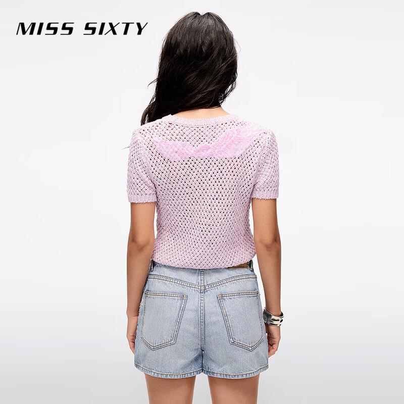 

MISS SIXTY Angel Series Wing Beaded Short Knit Top S