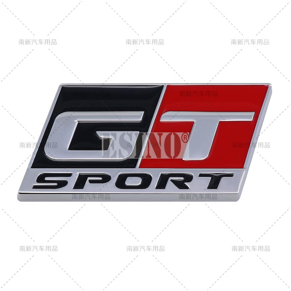 Car Styling 3D GT Sport Metal Zinc Alloy RearTrunk Fender Adhesive Badge Body Tailgate Displaceme Decorative Emblem