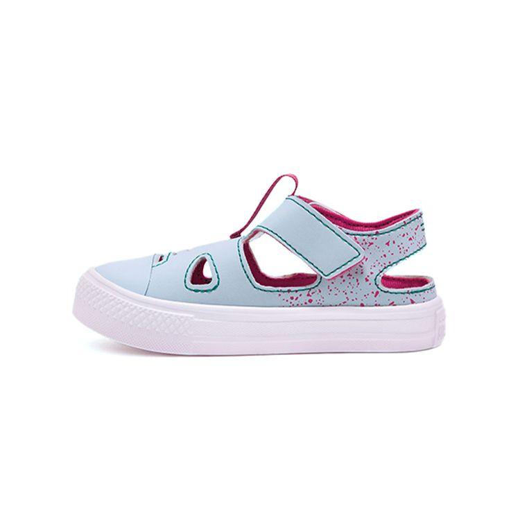 Converse Chuck Taylor All Star Simple Comfortable Durable Low Top Sandals Baby Sandals Light-Blue Rose-Red 767564C
