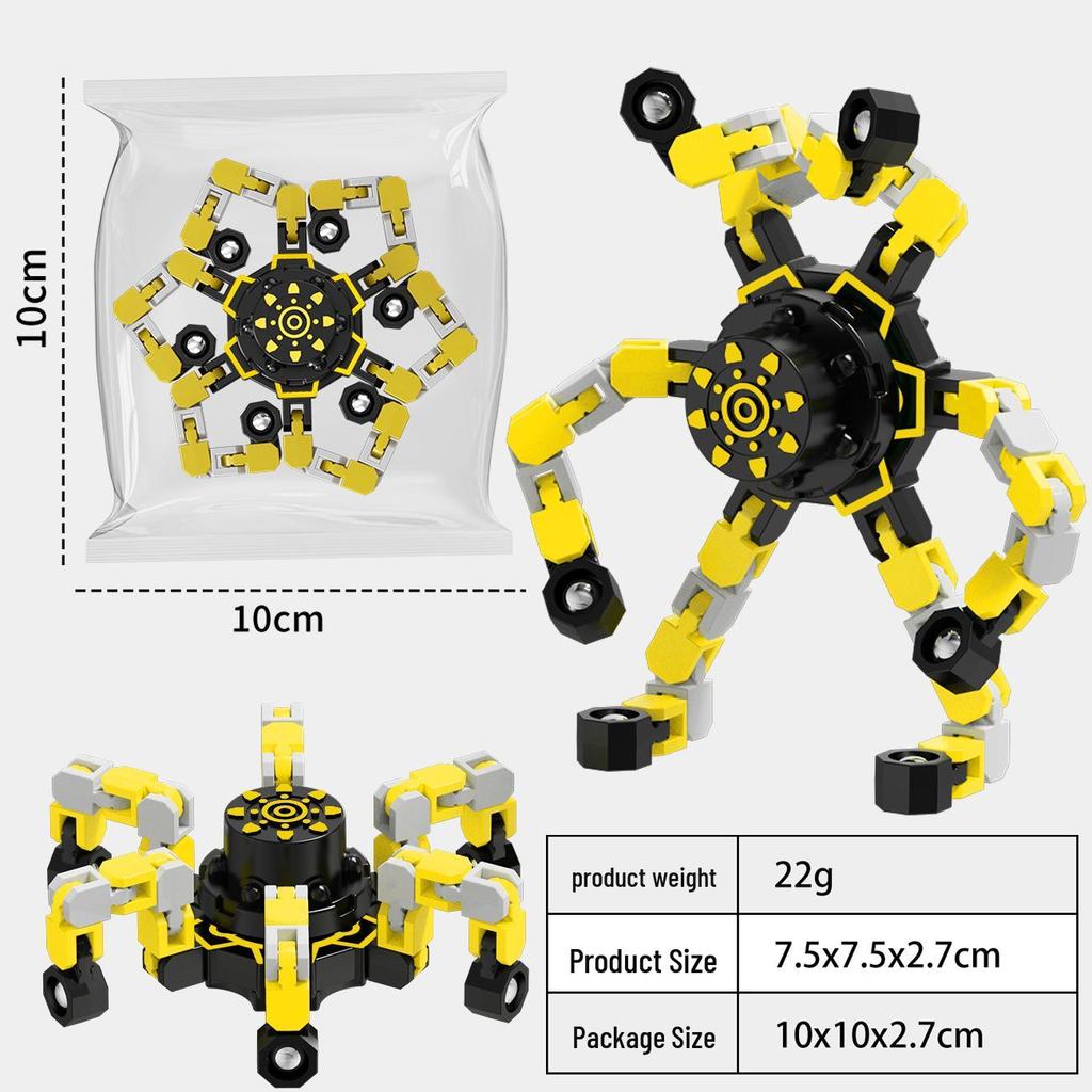 Deformable Luminous Gyro Toy: Educational Mechanical Fidget for Kids