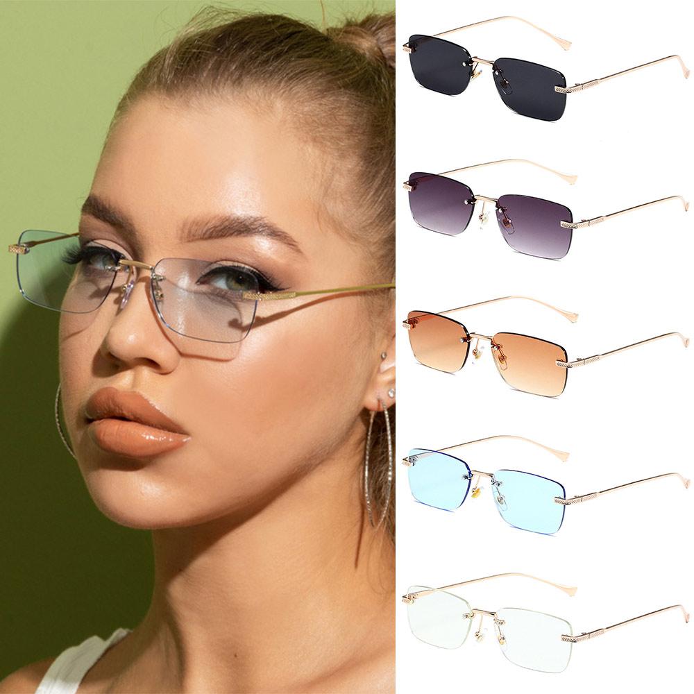 Small Rectangle Square Sunglasses for Women Ins Style Street Shoot Eyewear  for Women