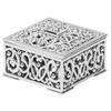 12pcs Square Hollow Plastic Gift Box Candy Boxes Wedding Birthday Party DecorationSilver