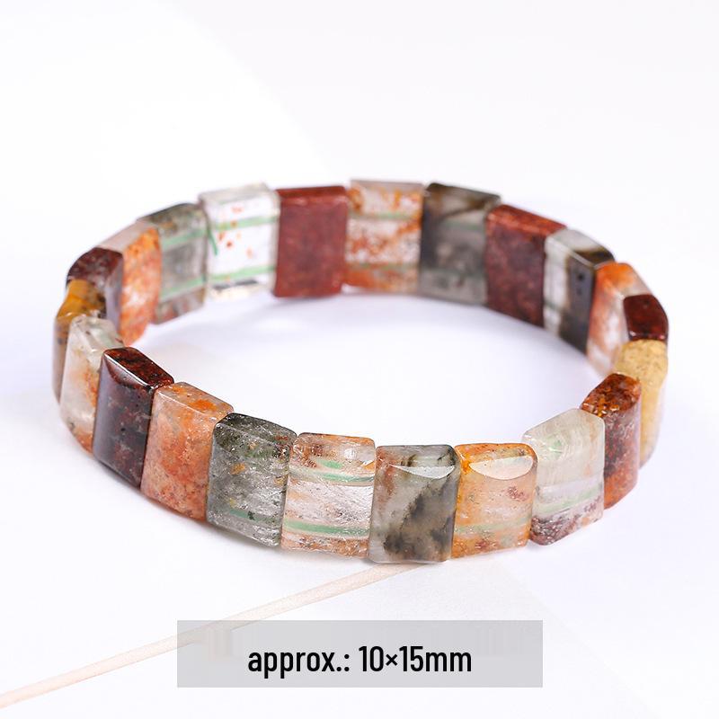 Jingde Women's Amethyst Rose Quartz Crystal Bracelet - Simple Single Circle Design