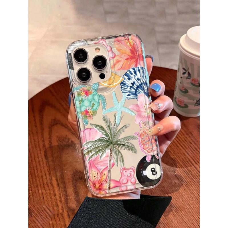 Coconut Turtle Suitable for Apple 16promax mobile phone case 15plus airbag 14 transparent 13 cartoon 12 Europe and America 11