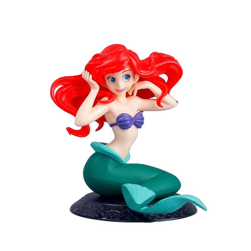 Anime Disney Little Mermaid Ariel Figure Toys Ariel The Princess Charm Collection Desktop Decoration Collection Birthday Gift