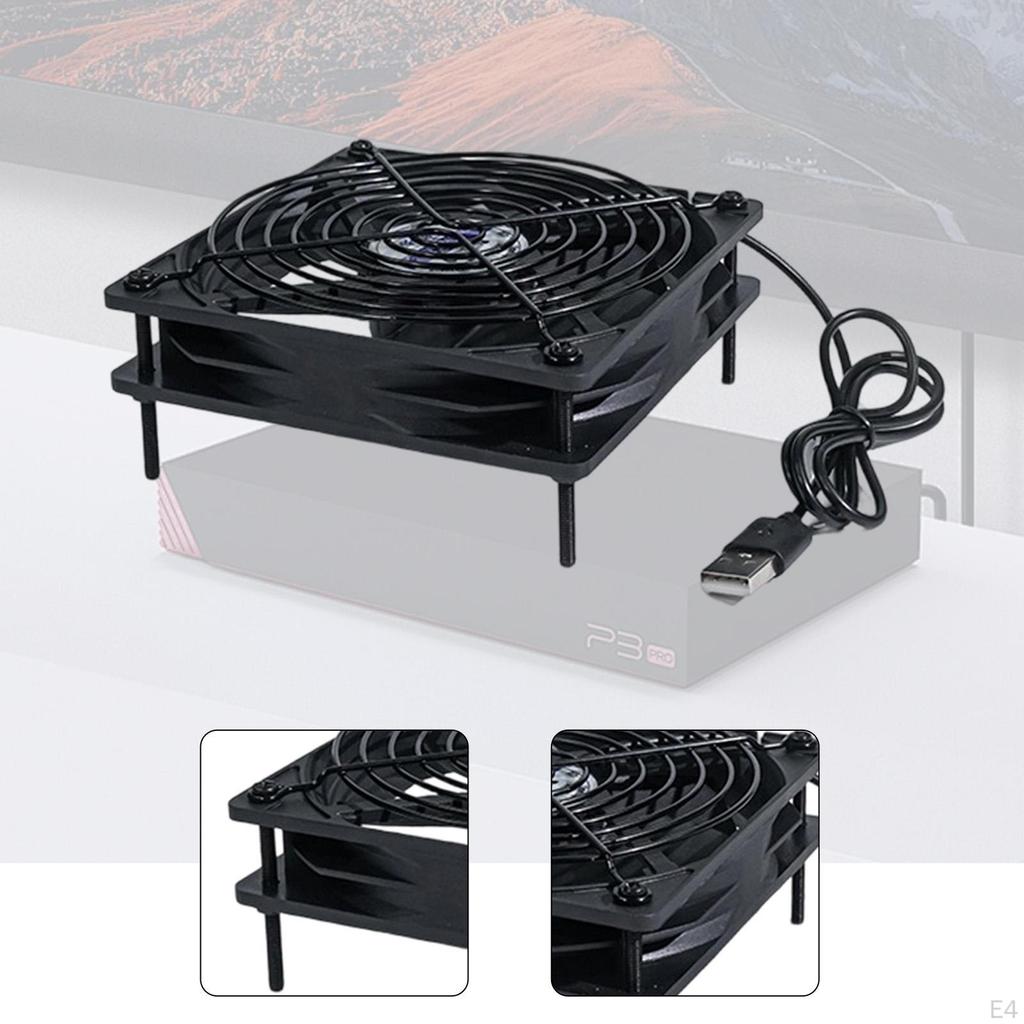 USB Computer Fan 1500RPM Electronic Cooling Quiet for Cabinet Case Greenhouse