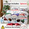 Comforter 3Pcs/Set Christmas Reindeer Snowman Bedding Set Includes 1 And 2 S Soft And Skin-Friendly