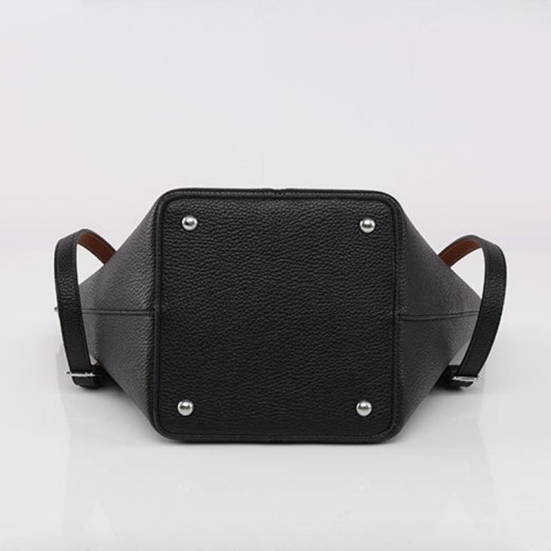 2025 New Fashion Margiela Portable Bucket Bag High-end Lychee Pattern Large Capacity Women's Basket Bag Autumn Winter Trendy PU Leather Big Tote Bag
