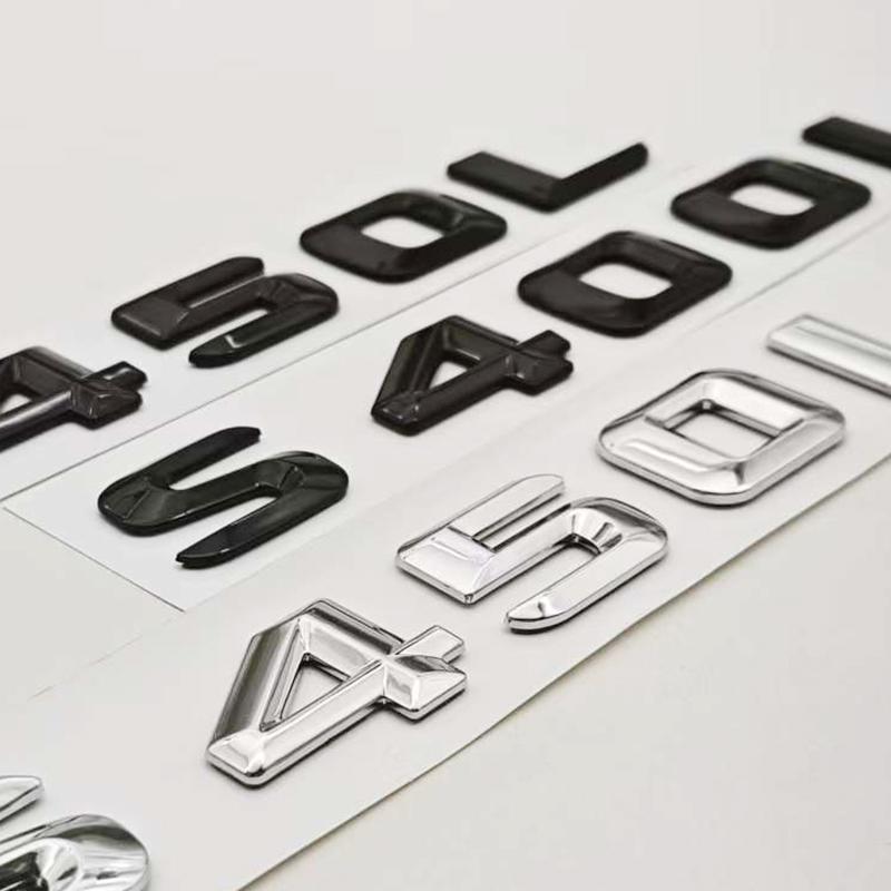 3D ABS Car Letters Logo S400L S450L Badge Sticker Rear Trunk Emblem For S Class S400L S450L V221 V222 Accessories