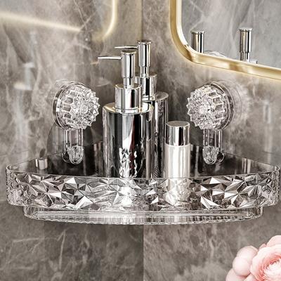 Suction Cup Corner Wall Shelf Storage Rack Strong Load-bearing Large Capacity Easy To Install Heavy-Duty Shower Organizer Shelf