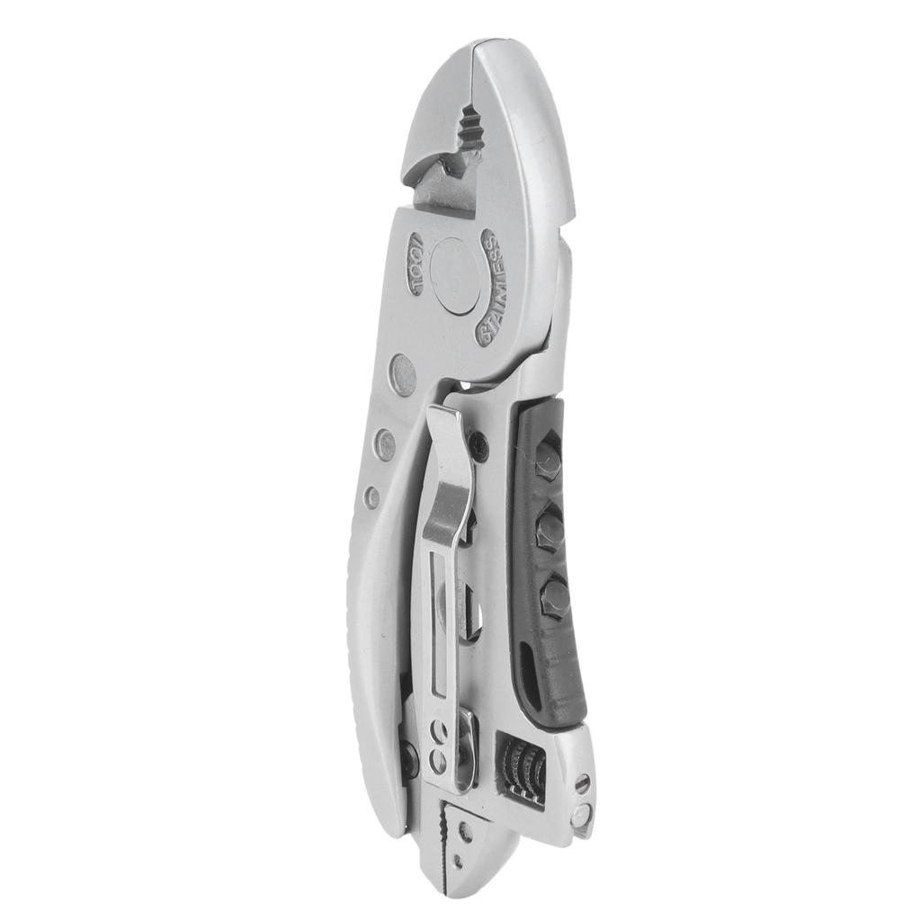 Multi Tool Adjustable Wrench Screwdriver Bits Pliers Survival Emergency Gear Assembly