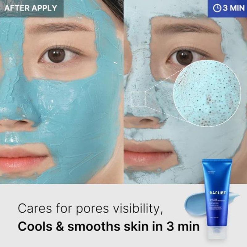 Pore Blackhead Mud Mask Deep Cleansing Oil Control Hydrating Facial Mask fo Removes Blackheads Shrinks Pores Natural Clay Mask
