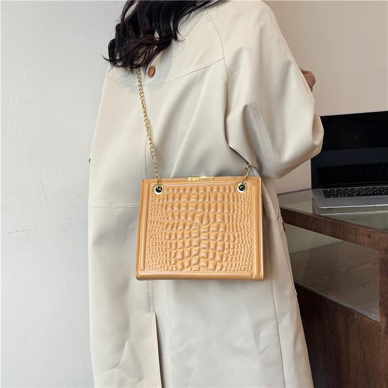 Trendy Vintage Small Chain Crossbody Bag For Women In Stylish Black And White Colors