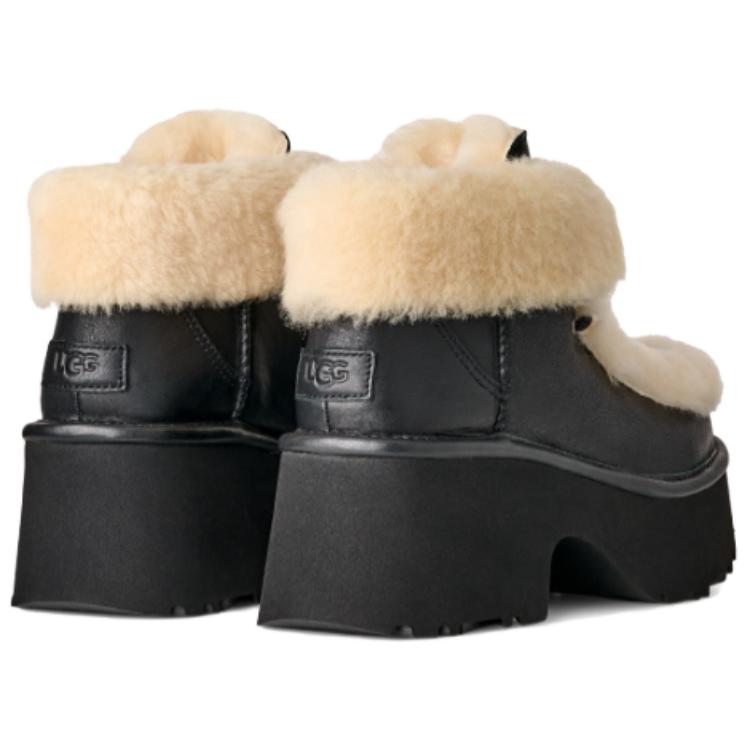 UGG Classic Novelty Leather Fashion Simple Short Boots 7Cm Women boots Black 1176110-BLK