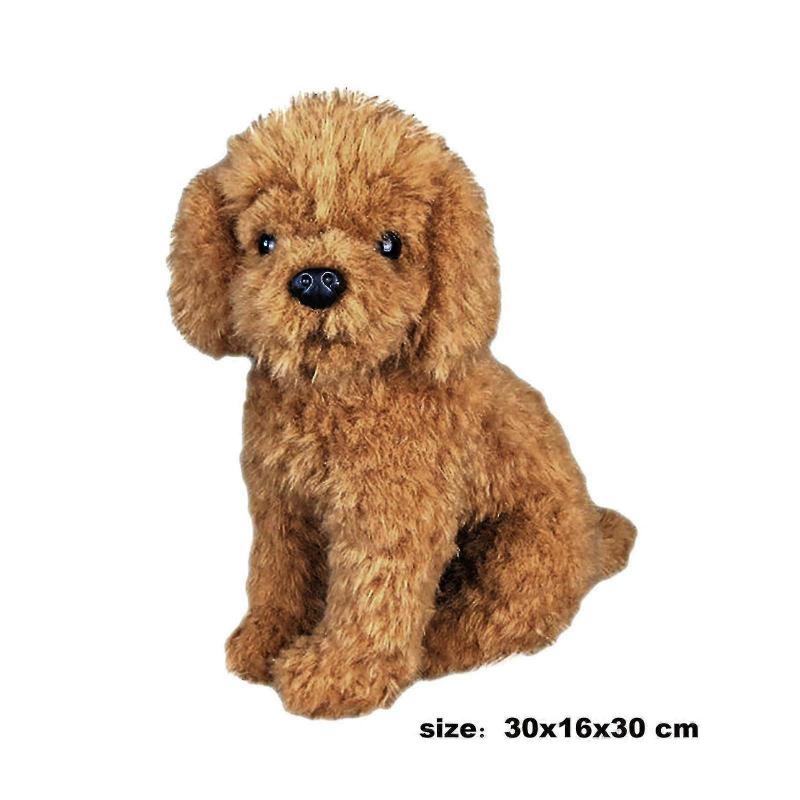 Realistic Plush Toy Dog Labradoodle Dog Plush Stuffed Animal For Kids