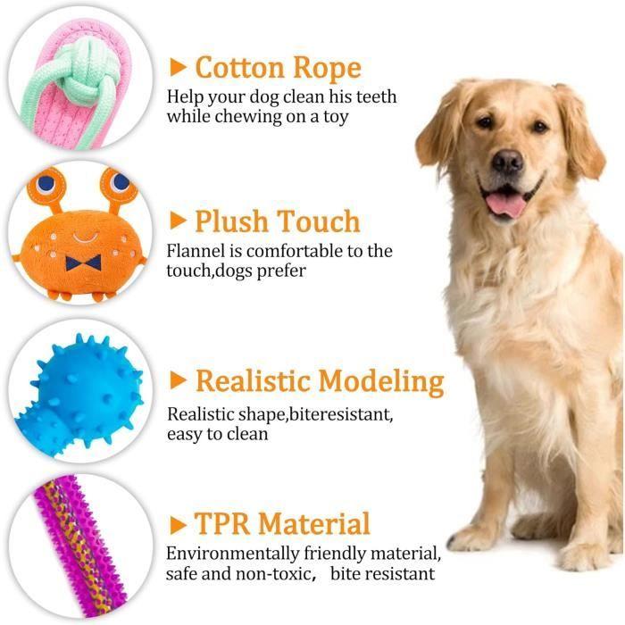 Ensemble De Jouets Pour Chiens - HEPAZ - 19 Jouets - Lavable - Durable