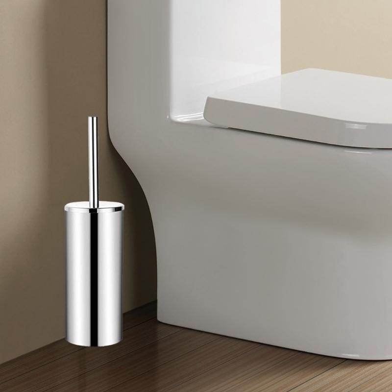 Modern Bathroom Toilet Scrubbers with Soft Dense Bristles Elegant Floor Standing Toilet Brush Long Service Bathroom Brush