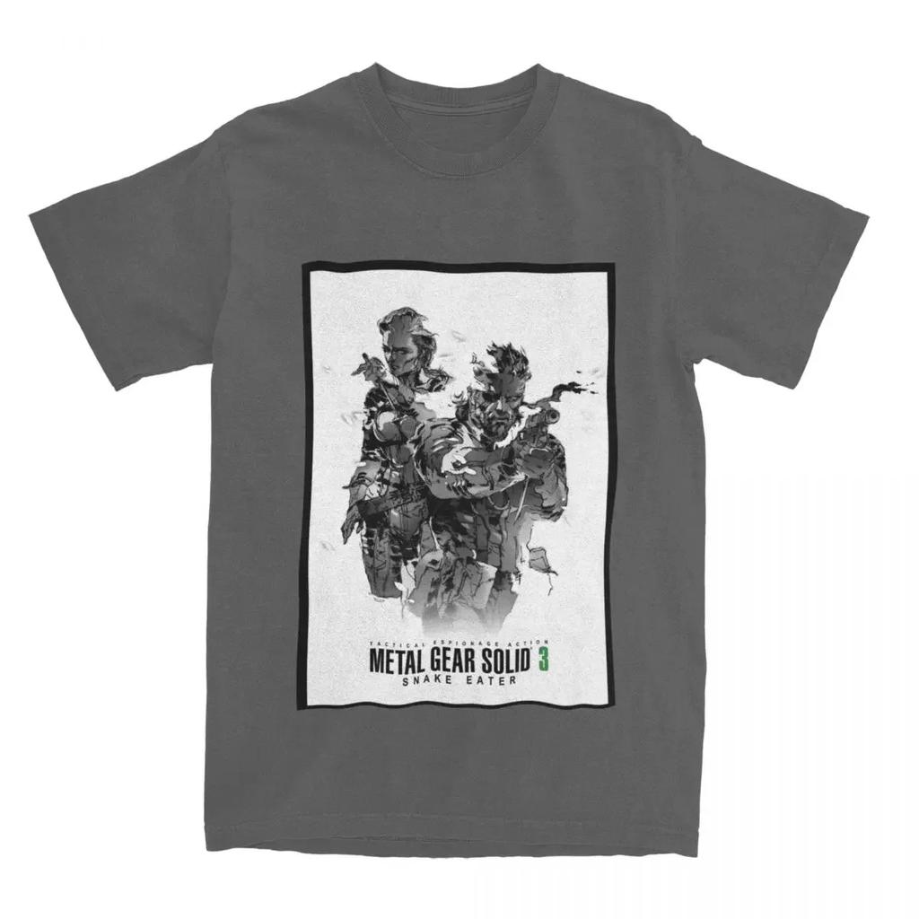 Metal Gear Solid 3 Poster T Shirt MGS3 Game Novelty Tees Short Sleeve Crewneck T-Shirt Cotton 4XL 5XL Clothing
