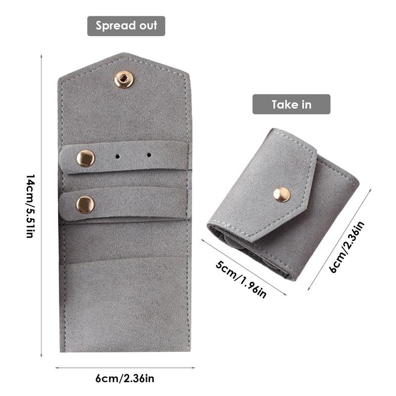 Travel Portable Jewelry Organizer Roll Foldable Jewelry Case For Bracelet Ring Necklaces Earring Jewelry Storage Bag Travel Bags