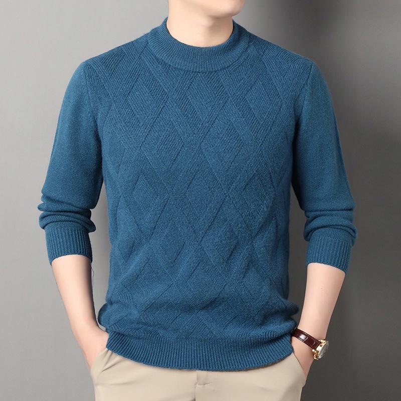 Men s Trendy Loose Knit Sweater - High-Quality Thick Long Sleeve for Autumn & Winter XXXXL