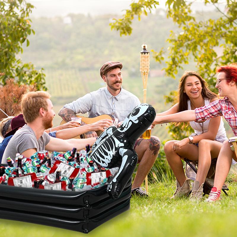 Kid Halloween Body Skeleton Ice Bucket Party Supplies Beverage Bucket Decoration Horror Inflatable Swimming Pool Accessories