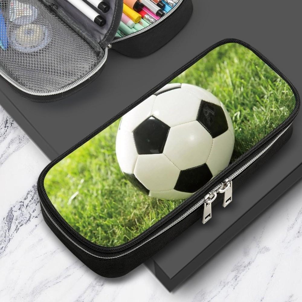 

Soccer Pattern Pencil Case Polyester Multifunction Bag New Soccer Pattern Pen Bag Kids C