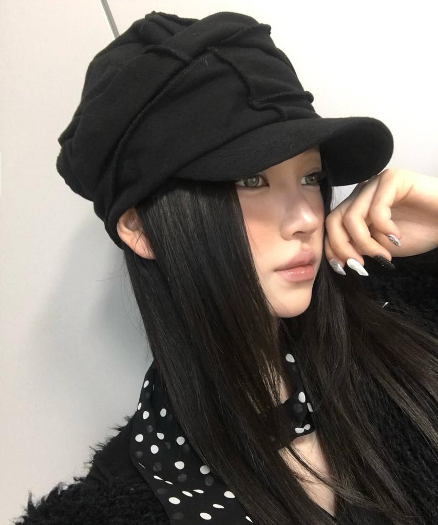 Peulleeoeob Soi Draped Cap (Fl-743_Black)