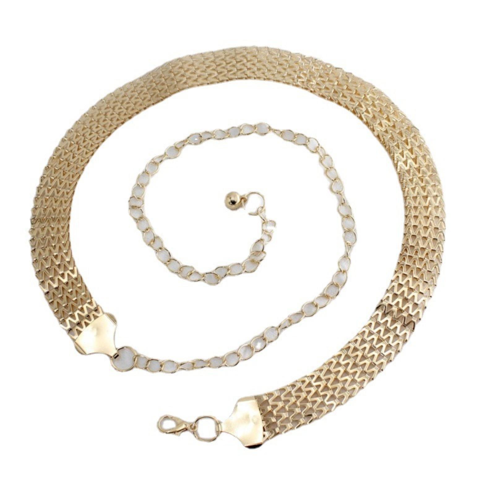 

Metal Waist Chain Belt Adjustable Length Fashion Accessory for Dresses with Hook Closure Suitable for Various Outfits and Styles One Size
