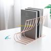 W89C 10 File Storage Shelf Book Stand Bookend Nordic Wrought Iron Holder for Home Office