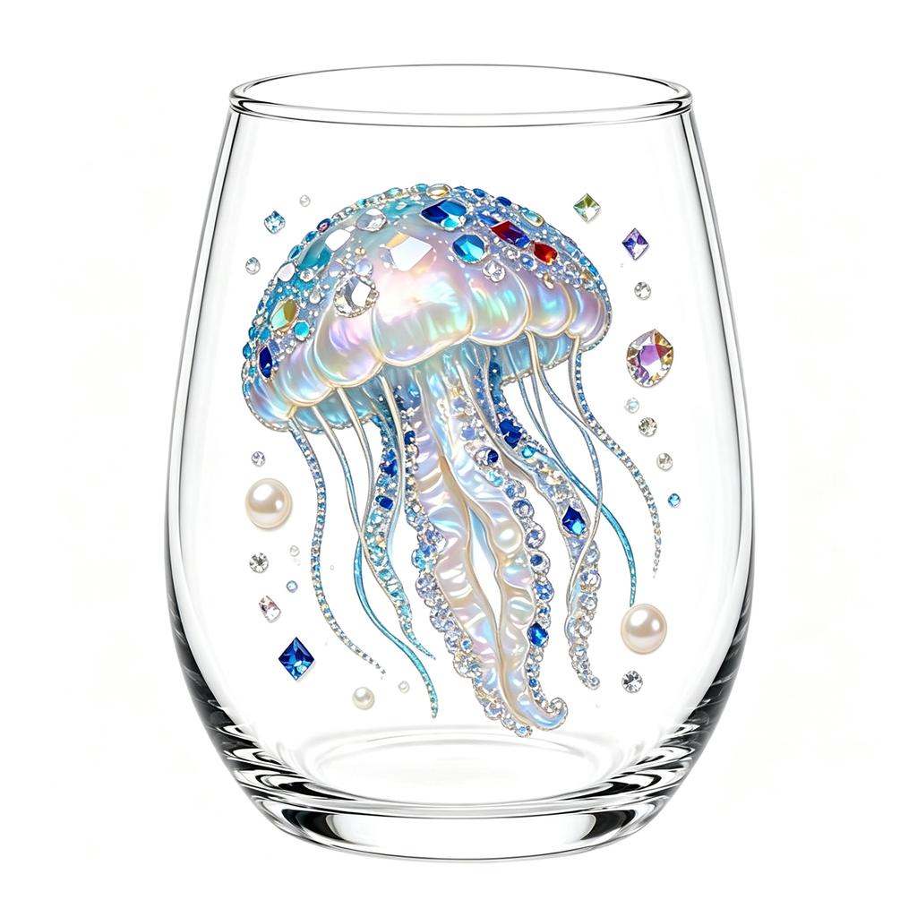 Glass Cup with 2D Animal Pattern Print, Decorative Tumbler for Home, Party and Daily Use