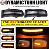 2 Pieces For Jeep Renegade 2015 2016 2017 2018 2019 2020 2021 2022 LED Dynamic Turn Signal Blinker Mirror Flasher Light