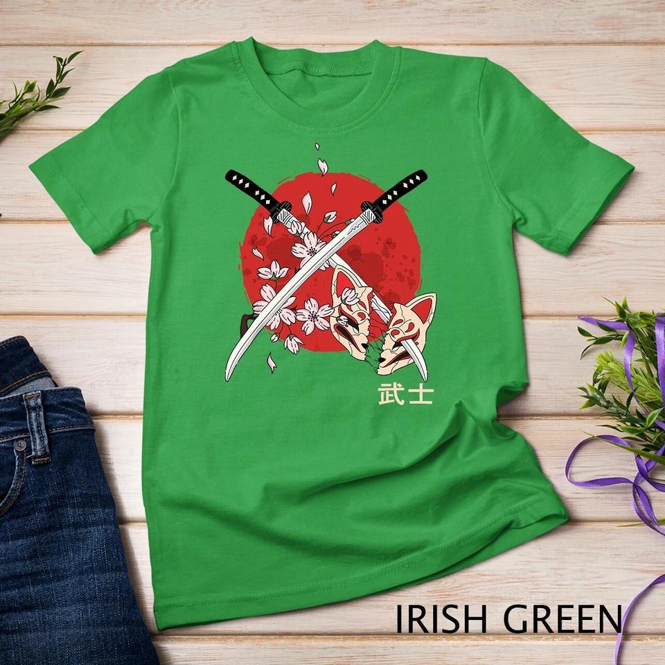 Ancient Japanese Cherry Blossom Samurai Katana Sword T-Shirt Unisex T-shirt 4 L