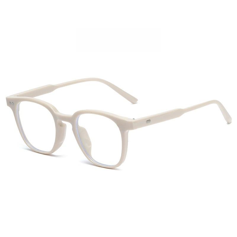 Gm Korean Vintage Square Flat Glasses With Blue Light Blocking For Fashionable Commuting