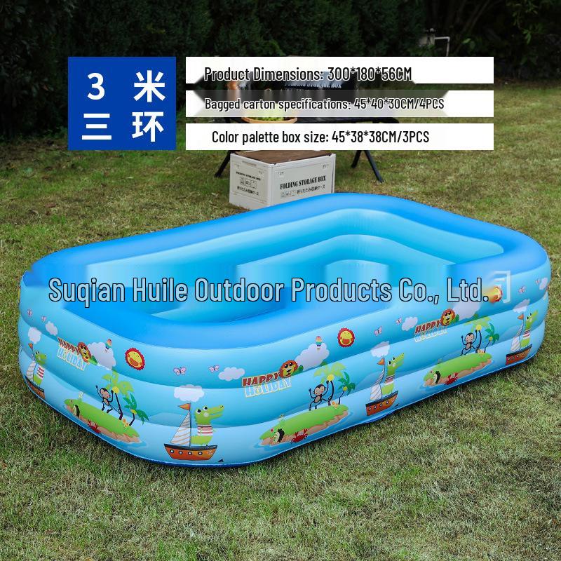 Inflatable PVC Swimming Pool for Kids and Adults - Foldable, Waterproof Outdoor Play