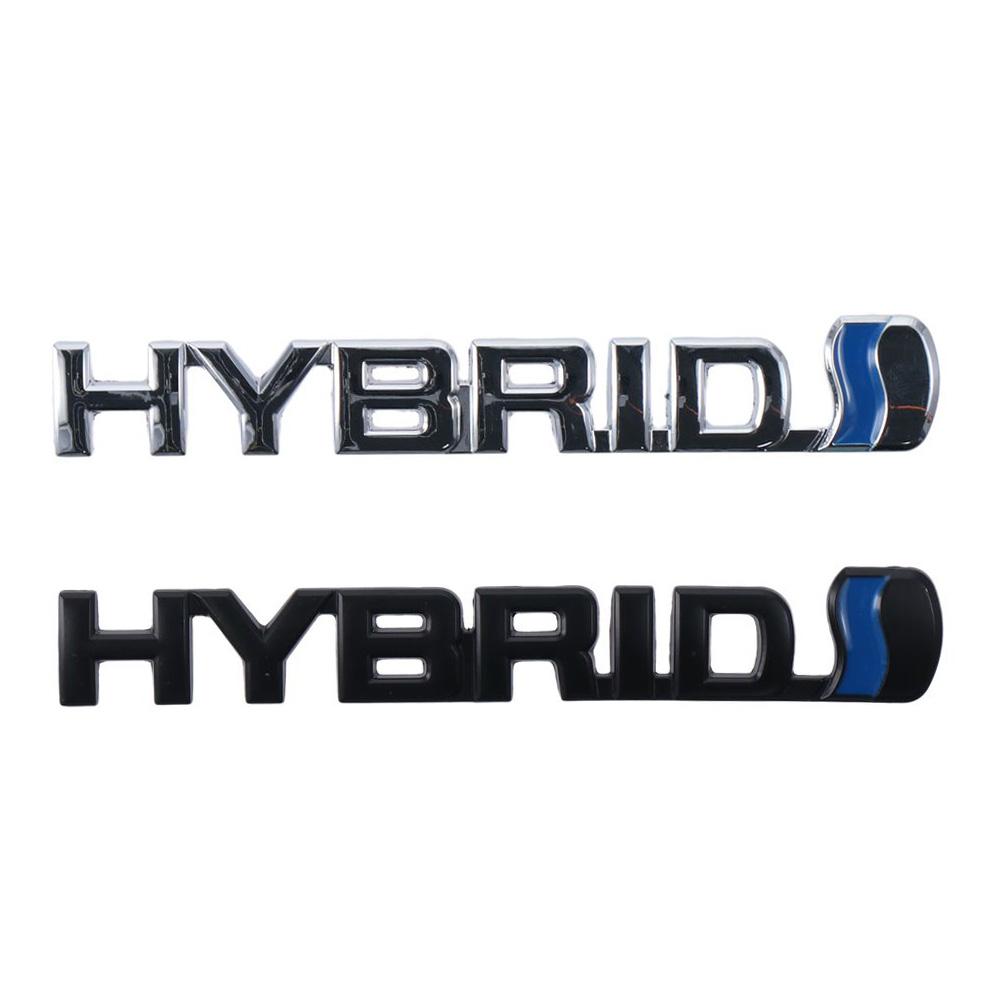 

2 шт., 6,02x0,94 дюйма, гибридная эмблема, черный, серебряный значок на крыло, замена наклеек для автомобилей, грузовиков, внедорожников