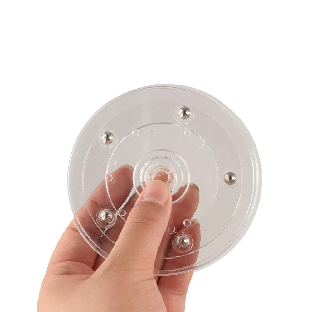 Round Acrylic Turntable Transparent 360-Degree Rotary Table Rotating Display Stand  Antique