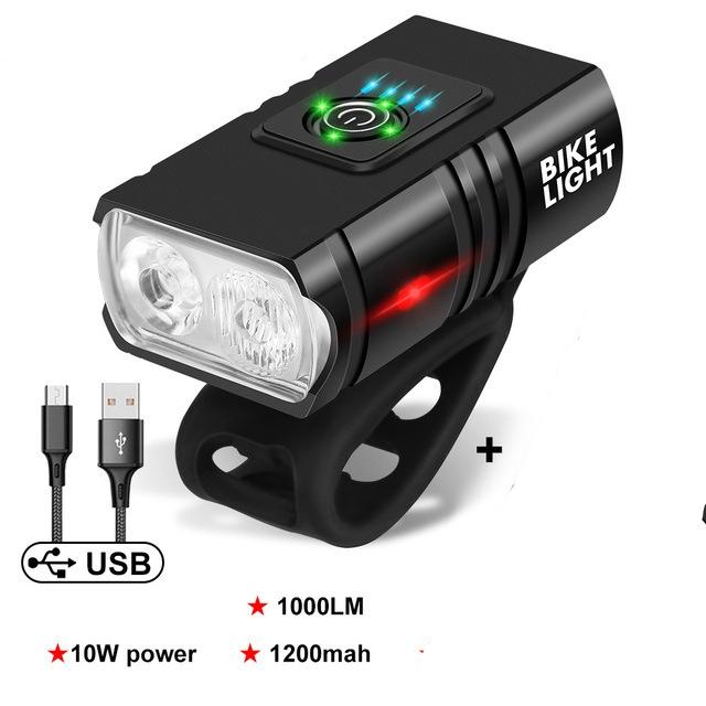 Cyklistické světlo Vodotěsné Světlo na kolo Dobíjecí USB LED Lampa na kolo MTB Silniční kolo Přední svítilna
