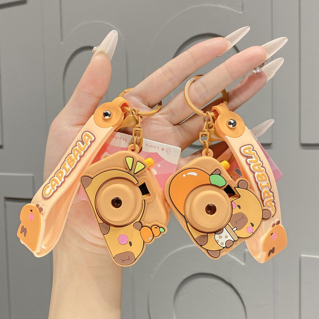 Cartoon Charming Capybara Keychain Adorable Pvc Bag And Decoration Car
