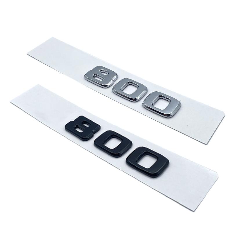 3D ABS Black Silver Letters G800 800 BITURBO Emblem for Mercedes Benz Brabus G Car Fender Trunk Rear W464 Logo Sticker MU8