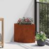 Rustic Corner Planter 30 X 30 X 35 Cm Weatherproof Steel