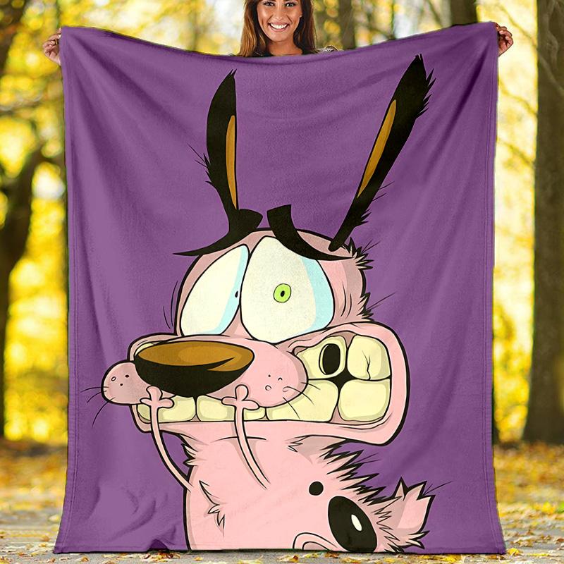 Courage the Cowardly Dog Printed Throw Blanket—lightweight,soft,warm;versatile Blanket for All Seasons—perfect As &air-conditioning Throw,nap Blanket